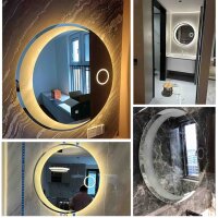 Badezimmer Spiegel, LED Touch, Rund, 3 Farben dimmbar,...