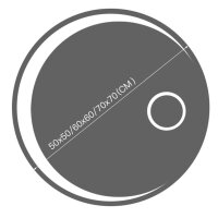 Bathroom mirror, LED touch, round, 3 colors dimmable, defogging, 50cm, decorative, touch switch, illuminated