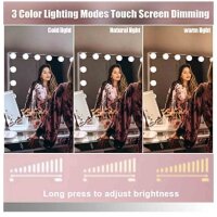 FENCHILIN Bluetooth mirror, 80x58 cm, cosmetic mirror, 18...