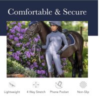 Lemieux Judgendreithose, Indigo, Reithose, atmungsaktiv, elastisch, ideal für Turniere, Größe 11-12.