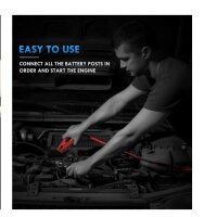 IMZEUS jump start cable 800A, 4m, for cars & trucks, 6/12/24V, ideal for diesel and petrol engines, including carrying bag.