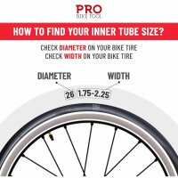 PRO Bike Tool, 27.5, Fahrradschlauch, 2er Pack, 2.30-2.4 Presta, geeignet für Rennrad und Mountainbike, 28 Zoll.