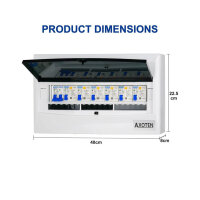 CHENGPI surface mounted distribution box, 2P AC miniature...