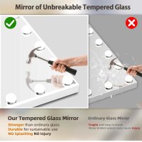 FENCHILIN Hollywood mirror, makeup mirror, 18 dimmable...