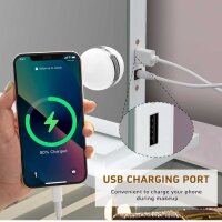 FENCHILIN Hollywood mirror, makeup mirror, 18 dimmable LEDs, 3 color temperatures, USB port, ideal for dressing table, white.