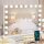 FENCHILIN Hollywood mirror, makeup mirror, 18 dimmable LEDs, 3 color temperatures, USB port, ideal for dressing table, white.