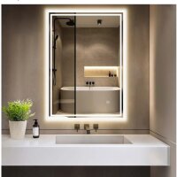 GIMBELEN bathroom mirror 45x60 cm, LED, touch switch,...