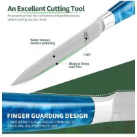 Fullhi utility knife, 5 inches, universal kitchen knife, multi-colored, stainless steel, with wooden handle, ideal for precise cutting.