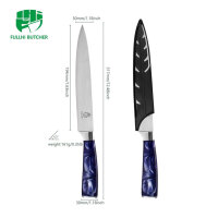 Fullhi 8-Zoll Küchenmesser, mehrfarbig, Edelstahl,...