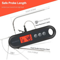 Inkbird IHT-2XP, Digital Fleischthermometer, USB Wiederaufladbar, IPX5 Wasserfest, LCD, 2 externe Sonden für Küche, Grill, BBQ