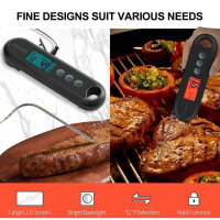 Inkbird IHT-2XP, Digital Fleischthermometer, USB Wiederaufladbar, IPX5 Wasserfest, LCD, 2 externe Sonden für Küche, Grill, BBQ