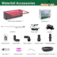 LONGRUN Wasserfall Bachlaufset, 90cm, Gartenbrunnen mit...