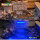 LONGRUN waterfall stream set, 90cm, garden fountain with LED color change, acrylic pond fountain for outdoor use.
