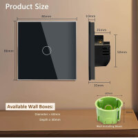 TAWOIA Light Switch, 1 Gang, 2 Way, 110V-240V, 1000W,...