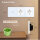 TAWOIA light switch with socket, EU standard, 2-way socket, 1-way 1-way, flush-mounted, touch, glass, 86*228mm, white.
