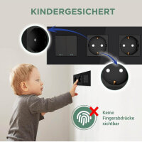 TAWOIA light switch 1 way, flush-mounted, glass plate,...