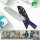 Fullhi Santoku-Messer, 7 Zoll, Küchenmesser, Edelstahl, mit lila Harz-Gehäuse