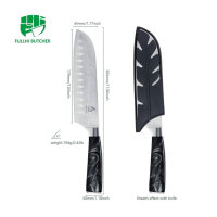 Fulli Santoku-Messer, 7 Zoll, Edelstahl, 2-teilig,...