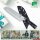 Fulli Santoku-Messer, 7 Zoll, Edelstahl, 2-teilig, schwarz, präzise Schneide
