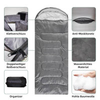 MRWIZMS Ultra, Schlafsack, leicht, mit Mückennetz, ideal für verschiedene Outdoor-Umgebungen, für Erwachsene geeignet.