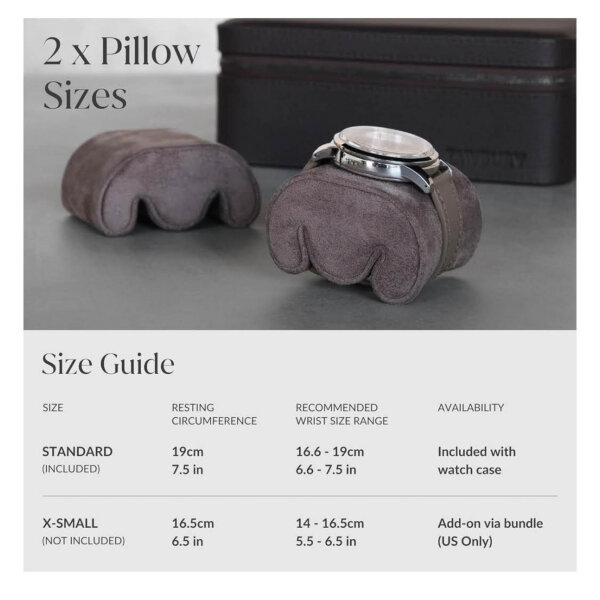 TAWBURY leather watch case, watch box for 2 watches, for travel, stylish storage for men and women.