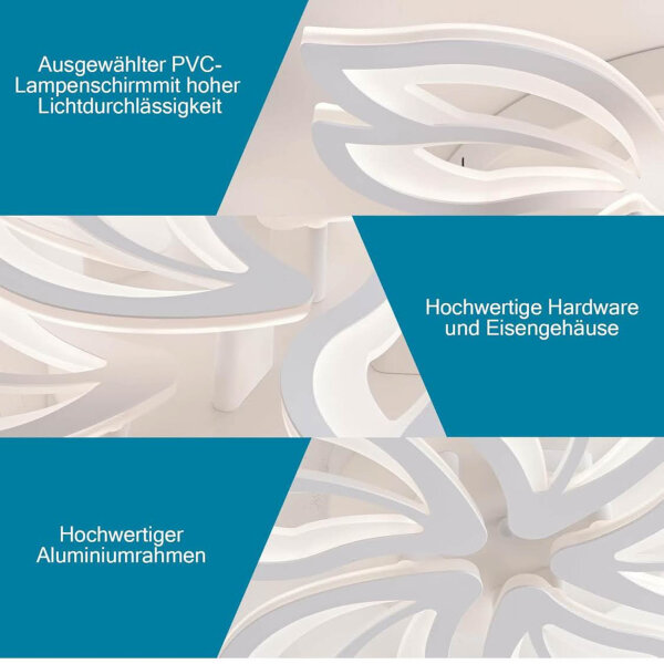 Sky Angle LED Ceiling Light, 120W Ceiling Lamp, Remote Control, Adjustable Light, 14400 Lumens, Acrylic for Bedroom and Living Room.