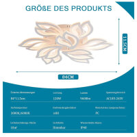 Sky Angle LED Ceiling Light, 120W Ceiling Lamp, Remote Control, Adjustable Light, 14400 Lumens, Acrylic for Bedroom and Living Room.