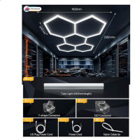 Lphianx LED Garage Light 200W 30000LM 6500K Hexagonal 25 Pack Ideal for Garage, Basement, Storage and Car Care.