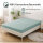 SOULFUL fitted sheet 140x200cm, 100% washed cotton, breathable, linen-like feel, for mattresses up to 25cm, light green.