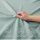 SOULFUL fitted sheet 140x200cm, 100% washed cotton, breathable, linen-like feel, for mattresses up to 25cm, light green.