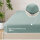 SOULFUL fitted sheet 140x200cm, 100% washed cotton, breathable, linen-like feel, for mattresses up to 25cm, light green.