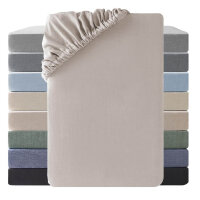 SOULFUL fitted sheet 140x200cm, 100% washed cotton,...