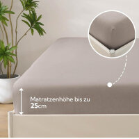 SOULFUL Spannbettlaken 140x200cm, Farbe Dunkel Camel, 100% gewaschene Baumwolle, atmungsaktiv, leinenartiger Griff, für Matratzen bis 25cm.