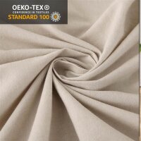 SOULFUL fitted sheet 180x200cm, 100% washed cotton, breathable, linen-like feel, camel beige, up to 25cm mattress height.