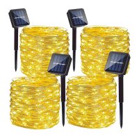 Zewool solar fairy lights, 4x20m, LED, waterproof, warm white, ideal for garden, patio, tree and parties.