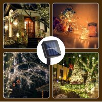 Zewool solar fairy lights, 4x20m, LED, waterproof, warm white, ideal for garden, patio, tree and parties.
