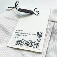 SUITSUPPLY chino, size 50, trousers, off-white, wide cut, straight fit, 100% cotton.