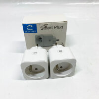 EIGHTREE ET26 WiFi Plug Socket, Programmable, Alexa/Google Home Compatible, Power Tracking, 2.4 GHz, 16 A, 3680 W, 2 Pack.