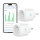 EIGHTREE ET26 WiFi Plug Socket, Programmable, Alexa/Google Home Compatible, Power Tracking, 2.4 GHz, 16 A, 3680 W, 2 Pack.