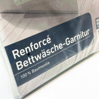 Home Ideas Living Renforce bed linen set, 100% cotton, pillowcase 80x80cm, duvet cover 135x200cm, breathable, easy-care.