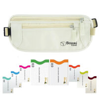 Boxiki Travel Marsupio Portasoldi Beige, RFID Navy Blue,...