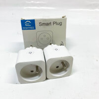 EIGHTREE WiFi Plug Socket, Programmable, 2 Pack, 16A, 3680W, Alexa/Google Home Compatible, Smart Life App, Usage Tracking.