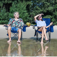 Kingcamp camping chair, folding chair with cooler bag,...