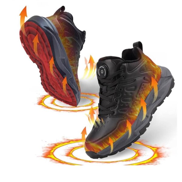 Beheizte Schuhe Herren Damen, Gr. 39, Heizschuhe, 3 Wärmeeinstellungen, 4000mAh Akku, ideal für Winter, Jagd, Skifahren, Camping.