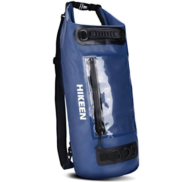 BOOSTEADY Dry Bag 20L, wasserdicht, IPX7, mit 3 D-Ringen, Reißverschluss, Touchscreen, ideal für Kajak, Boot, Camping, Strand.