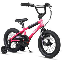 AVASTA 12 Zoll Kinderfahrrad PINK, BMX Style, mit...