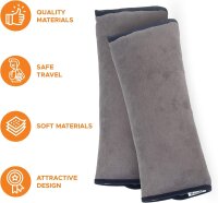 Boxiki Travel Set, Gurtpolster, Sicherheitsgurt Polster, für Kinder und Erwachsene, ideal für Autofahrten, bequem und sicher.