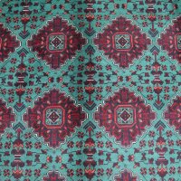 Grüner Bukhara Teppich 3,1m x 2m, handgeknüpft,...