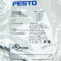 FESTO connecting cable NEBA-M12W5-U-0.3-N-M8G3, 0.3 m, 8078221, for reliable connection in automation systems.