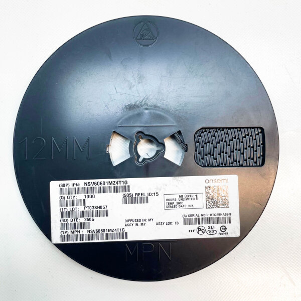 ONSEMI NSV60601MZ4T1G, transistor, low VCE(sat), 50S REEL, high efficiency, compact design.